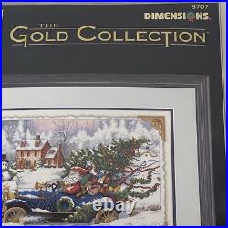NEW Dimensions Roadster Santa Gold Collection 8707 Counted Cross Stitch 2003 NEW Dimensions Roadster Santa Gold Collection 8707 Counted Cross Stitch 2003