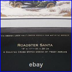 NEW Dimensions Roadster Santa Gold Collection 8707 Counted Cross Stitch 2003