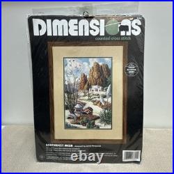 NEW Dimensions SOUTHWEST MESA Counted Cross Stitch Kit 10x15 1995 #3801 U. S. A