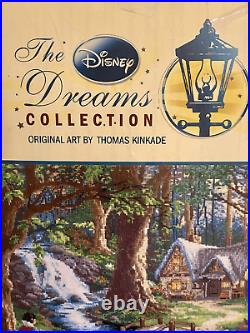 NEW Disney Dreams 16X12 Snow White Cottage Cross Stitch Kit Thomas Kinkade