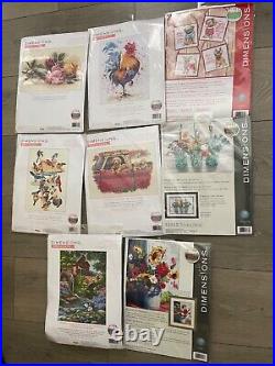 NEW! Lot of 8 Dimensions Cross Stitch Quilt Kit