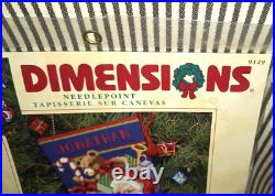 NEW NIB VTG DIMENSIONS Santa's Toys Stocking 16 CHRISTMAS 9129 NEEDLEPOINT KIT