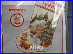 NEW Needlepoint Needle Treasures 06858 Santa's Workshop Stocking Kit Made in USA