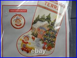 NEW Needlepoint Needle Treasures 06858 Santa's Workshop Stocking Kit Made in USA NEW Needlepoint Needle Treasures 06858 Santa's Workshop Stocking Kit Made in USA