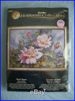 NEW Plaid Bucilla Heirloom Collection DANA'S ROSES Counted Cross Stitch Kit