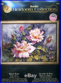 NEW Plaid Bucilla Heirloom Collection DANA'S ROSES Counted Cross Stitch kit