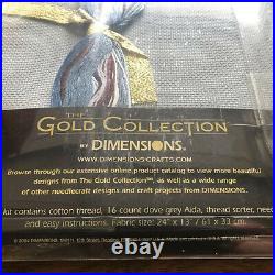 NEW-RARE Dimensions Gold Collection Wave Runners Horses Cross Stitch 35142