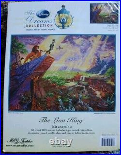 NEW -RARE- The Disney Collection cross stitch Kit Thomas Kincade The Lion King