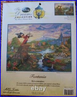 NEW RARE The Disney Dreams Fantasia Cross Stitch Kit Thomas Kinkade 16 x 12