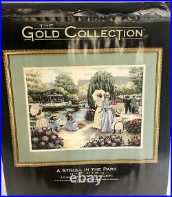 NEW RARE The Gold Collection A Stroll in the Park Cross Stitch Kit # 35021