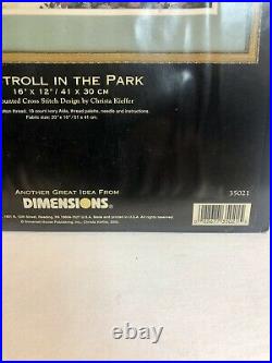 NEW RARE The Gold Collection A Stroll in the Park Cross Stitch Kit # 35021