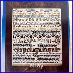 NEW SCARLET LETTER AMELIA PEWMER 1782 SAMPLER QUAKER SILK Cross Stitch Kit Gift NEW SCARLET LETTER AMELIA PEWMER 1782 SAMPLER QUAKER SILK Cross Stitch Kit Gift