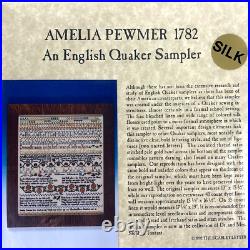 NEW SCARLET LETTER AMELIA PEWMER 1782 SAMPLER QUAKER SILK Cross Stitch Kit Gift NEW SCARLET LETTER AMELIA PEWMER 1782 SAMPLER QUAKER SILK Cross Stitch Kit Gift