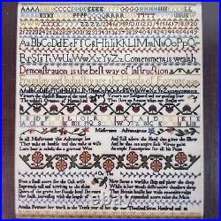 NEW SCARLET LETTER AMELIA PEWMER 1782 SAMPLER QUAKER SILK Cross Stitch Kit Gift