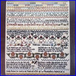 NEW SCARLET LETTER AMELIA PEWMER 1782 SAMPLER QUAKER SILK Cross Stitch Kit Gift NEW SCARLET LETTER AMELIA PEWMER 1782 SAMPLER QUAKER SILK Cross Stitch Kit Gift
