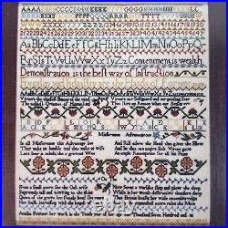 NEW SCARLET LETTER AMELIA PEWMER 1782 SAMPLER QUAKER SILK Cross Stitch Kit Gift NEW SCARLET LETTER AMELIA PEWMER 1782 SAMPLER QUAKER SILK Cross Stitch Kit Gift