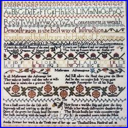 NEW SCARLET LETTER AMELIA PEWMER 1782 SAMPLER QUAKER SILK Cross Stitch Kit Gift NEW SCARLET LETTER AMELIA PEWMER 1782 SAMPLER QUAKER SILK Cross Stitch Kit Gift