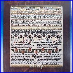 NEW SCARLET LETTER AMELIA PEWMER 1782 SAMPLER QUAKER SILK Cross Stitch Kit Gift
