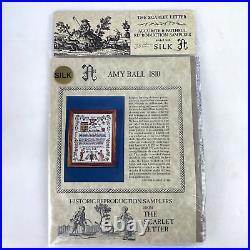 NEW SCARLET LETTER AMY BALL 1810 SILK Cross Stitch Sampler Kit Vintage Gift