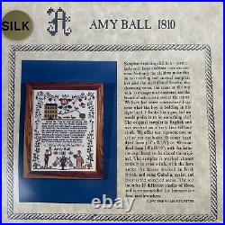 NEW SCARLET LETTER AMY BALL 1810 SILK Cross Stitch Sampler Kit Vintage Gift