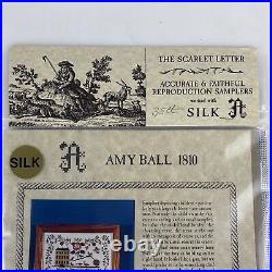 NEW SCARLET LETTER AMY BALL 1810 SILK Cross Stitch Sampler Kit Vintage Gift