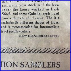 NEW SCARLET LETTER AMY BALL 1810 SILK Cross Stitch Sampler Kit Vintage Gift