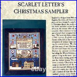 NEW SCARLET LETTER CHRISTMAS SAMPLER Cross Stitch Needlework Kit Vintage Gift
