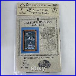 NEW SCARLET LETTER FOUR SEASONS SAMPLER Cross Stitch Needlework Kit 1992 Gift