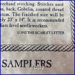 NEW SCARLET LETTER FOUR SEASONS SAMPLER Cross Stitch Needlework Kit 1992 Gift