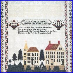 NEW SCARLET LETTER GENNETT CLAPP'S SAMPLER Cross Stitch Kit Ohio Vtg Gift