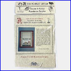 NEW SCARLET LETTER GENNETT CLAPP'S SAMPLER Cross Stitch Kit Ohio Vtg Gift