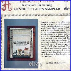 NEW SCARLET LETTER GENNETT CLAPP'S SAMPLER Cross Stitch Kit Ohio Vtg Gift