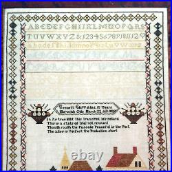 NEW SCARLET LETTER GENNETT CLAPP'S SAMPLER Cross Stitch Kit Ohio Vtg Gift