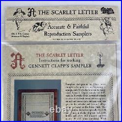 NEW SCARLET LETTER GENNETT CLAPP'S SAMPLER Cross Stitch Kit Ohio Vtg Gift