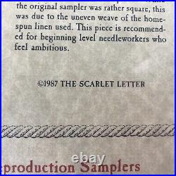 NEW SCARLET LETTER GENNETT CLAPP'S SAMPLER Cross Stitch Kit Ohio Vtg Gift