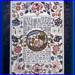 NEW SCARLET LETTER SARAH BRIGNELL 1769 SILK Cross Stitch Sampler Kit Vtg Gift NEW SCARLET LETTER SARAH BRIGNELL 1769 SILK Cross Stitch Sampler Kit Vtg Gift