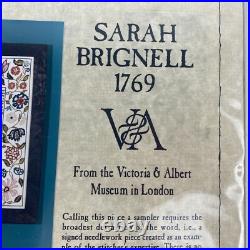 NEW SCARLET LETTER SARAH BRIGNELL 1769 SILK Cross Stitch Sampler Kit Vtg Gift NEW SCARLET LETTER SARAH BRIGNELL 1769 SILK Cross Stitch Sampler Kit Vtg Gift