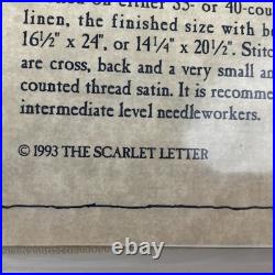 NEW SCARLET LETTER SARAH BRIGNELL 1769 SILK Cross Stitch Sampler Kit Vtg Gift NEW SCARLET LETTER SARAH BRIGNELL 1769 SILK Cross Stitch Sampler Kit Vtg Gift