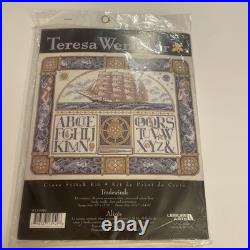 NEW Teresa Wentzler Tradewinds Cross Stitch Kit tall clipper ship sampler