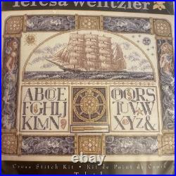 NEW Teresa Wentzler Tradewinds Cross Stitch Kit tall clipper ship sampler