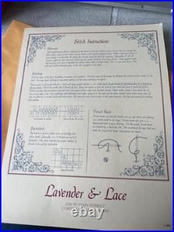 NEW! VTG Lavender & Lace OH CHRISTMAS TREE Counted Cross Stitch Craft Kit 1989