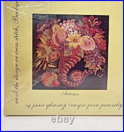 NIP Elizabeth Bradley Needlework Kit Victorian Flowers Autumn New And Sealed