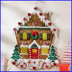 NORDIC GINGERBREAD HOUSE ADVENT CALENDAR Felt Bucilla Christmas Kit OOP New F. D