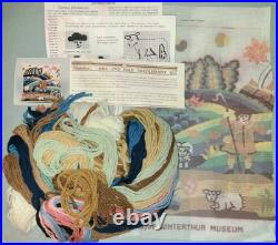 NOS! Vtg Winterthur Hill and Dale Needlepoint Kit, makes 14 pillow 1988
