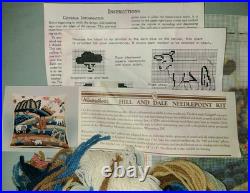 NOS! Vtg Winterthur Hill and Dale Needlepoint Kit, makes 14 pillow 1988