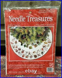 Needle Treasures Alphabet Tree Skirt Cross Stitch Kit 02969 Vintage Christmas