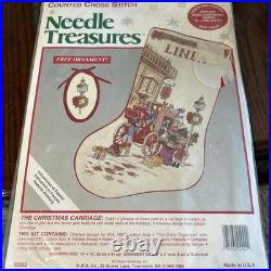 Needle Treasures Christmas Carriage Stocking Kit 02922 counted cross stitch SET