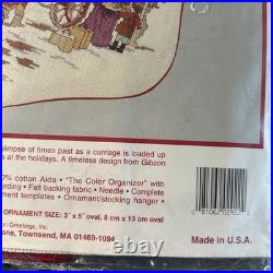 Needle Treasures Christmas Carriage Stocking Kit 02922 counted cross stitch SET