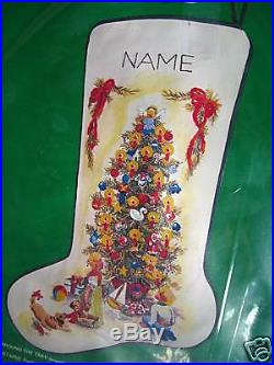 Needle Treasures Christmas Crewel Stocking KIT, CHILDREN AROUND THE TREE, 00802,19