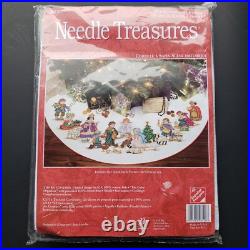 Needle Treasures Christmas Pageant 40 Tree Skirt Cross Stitch Kit 08526 USA New